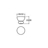 Prime Siyah Renkli 32 mm Tek Delikli Kulp - 1BW-Beyaz - Ahşap