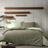 Prime Sleeks %100 Pamuk Çift Kişilik Nevresim Takımı 200X220CM, Lastikli Çarşaf, Colormix Pamuklu Yatak Örtüsü - Yeşil - 200 x 220 cm