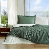 Prime Sleeks %100 Pamuk Tek Kişilik Nevresim Takımı 160X220CM, Lastikli Çarşaf, Colormix Pamuklu Yatak Örtüsü - Çim Yeşili - 160 x 200 cm