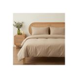 Prime Sleeks Tek Kişilik %100 Pamuk Nevresim Takımı 160 x 220 Cm, Lastikli Çarşaflı Set, Bej
