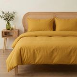 Prime Sleeks Tek Kişilik %100 Pamuk Nevresim Takımı 160 x 220 Cm, Lastikli Çarşaflı Set, Hardal