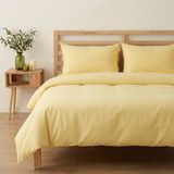 Prime Sleeks Tek Kişilik %100 Pamuk Nevresim Takımı 160 x 220 Cm, Lastikli Çarşaflı Set, Sarı