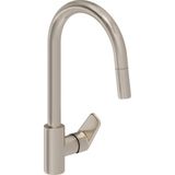 Prime Soft Pull-Out Eviye Bataryası, Fırçalı Nikel - Ahşap