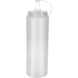 Prime Sos Şişesi Sosluk Ketçap Mayonez Sızdırmaz Yağlık Sirkelik Ince Uçlu Plastik Şişe Bpa Free (Şeffaf, 700 Ml)(1) - Option-1
