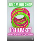 Prime Sports 60 cm Holihop 10'lu Paket - Renkli Jimnastik Çemberi - Anaokulu & Ilkokul Spor Seti