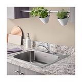 Prime Standard 7074040.002 Colony Pro Tek Kulplu Mutfak Bataryası Yan Sprey ve Deckplate, Parlak Krom - Ahşap