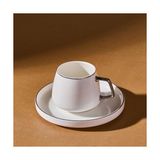 Prime Streamline Saturn 6 Kişilik Kahve Fincan Takımı 100 ml Platin - 2'si 1 Arada - 0,1 kg