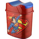 Prime Superman Lisanslı 5.5 Litre Hazneli Çocuk Odası Çöp Kovası - 000-Siyah - Option-1