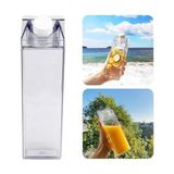 Prime Süt Kutu Tasarımlı Su Kahve Içecek Şişesi | Cam Değildir | Kahve ve Sunum Bardağı ve Matarası 500-600ML - Option-1 - 0 - Siyah
