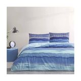 Prime Taç Wave Renkli Klişe Pamuk Nevresim Takımı, Mavi, Tek Kişilik - 001-Renkli - 100 x 100 cm