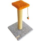 Prime Tek Katlı Stepli Gri Kedi Tırmalama Tahtası - Ahşap
