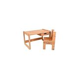 Prime Tek Kişilik Çekmeceli Ahşap Çocuk Oyun & Aktivite Masa ve Takımı - 18MM Ceviz Renk Mdf - Abanoz - Option-1