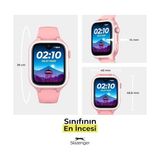 Prime Tiger Kids Akıllı Çocuk Saati, Görüntülü Görüşme, Amoled Ekran,, Gps, 5mp Kamera, IP68 Su Geçirmez, Uzun Pil Ömrü, Sos, Dokunmatik Ekran, 4g, Silikon Kayış, Pembe - 01P-Pembe - 35 - 48 mm - Option-1