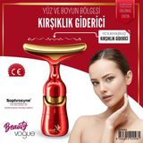 Prime Titreşimli Yüz ve Boyun Kırışıklık Giderici Masaj Aleti - 3 Farklı Başlık, Titreşimli Cilt Sıkılaştırıcı, Boyun ve Gıdı Zayıflatıcı Etki, Kablosuz Cilt Güzelleştirme Cihazı - Option-1