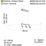 Prime Tıvolı Ledlı Eskıtme Masa Ustu Sarkıt 33W 3000 - Option-1 - 15000K - Beyaz