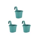 Prime Tom1 Askılı Balkon Saksıları, 22,2 Cm, 3 Litre, 3 Adet Yeşil