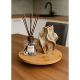 Prime Top Ayaklı Mini Bambu Sunumluk - 12 cm Yuvarlak Doğal Ahşap Stand - Kahve Yanı, Lokumluk, Mumluk ve Dekoratif Altlık - 0 - Siyah - Option-1