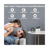 Prime TP49B Mini Dijital Iç Mekan Termometre ve Nem Ölçer, Gülen Yüz Ikonlu Oda Sensörü, Mıknatıslı Isı Takip Cihazı (Siyah)