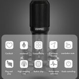 Prime USB Condenser Masaüstü Mikrofon Seti – Kardioid Yönlü, 16BIT/48KHZ Profesyonel Kayıt, LED Kontrollü, Mount ve Stand Dahil – Streaming, Podcast, Oyun ve Vokal Için | Q10-Q10B - 1 GB - Acı Kahverengi - Option-1