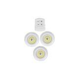 Prime Uzaktan Kumandalı Pilli LED Spot Lamba Ampul 3'lü Set Yapışkanlı - 0,5 W - Altın