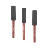Prime Uzun Süre Kalıcı Kadifemsi Kuruma Yapmayan Mat Likit Ruj - Lipstick 502 Peachy Nude (3 Paketi) - Option-1