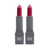 Prime Uzun Süre Kalıcı Yoğun Renk Veren Nemlendirici Parlak Ruj - Glossy Lipstick 317 Bright Fuchsia (2 Paketi) - Option-1