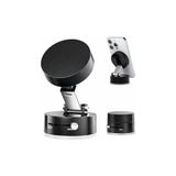 Prime Vakumlu Kilitli Araç Içi Telefon Tutucu Güçlü Neodimyum Mıknatıslı 360 Derece Çok Açılı Ayarlanabilir Katlanabilir Tasarım Torpido Cam Konsol Masaüstü Tekrar Takılabilir Vakum - Option-1 - 000-Siyah