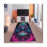 Prime Vamps Kadife Oyuncu Odası Halısı Kaymaz Pamuk Tabanlı Yıkanabilir Antibakteriyel Gamer, Gaming Halısı 120X180 - 374-Yeşil