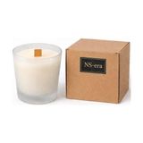 Prime Vanilya Tarçın Portakal Kokulu Mum 230 ml - Ahşap Fitil, Buzlu Cam Bardak, Uzun Yanma Süresi, Hediye Kutulu - Option-1
