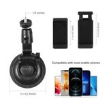 Prime Vantuzlu Kamera ve Telefon Tutucu Aparat – 1/4 Vida Uyumlu Çok Açılı Ayarlanabilir Bağlantısı, Güçlü Vakum Tabanlı Sabitleme, Araç Cam Masa Çekim Desteği | CL45 - Option-1 - 000-Siyah