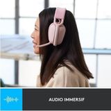 Prime Vibe 100 Kablosuz Kulak Üstü Kulaklık, Gürültü Önleyici Mikrofon, Pembe - -- - Option-1