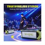 Prime W-Kıng Bluetooth Hoparlör, 90W Maksimum Dış Mekan Hoparlörü, 50W Derin Baslı Kablosuz Taşınabilir Hoparlörler, Büyük Boombox Sesi, Ipx6 Su Geçirmez, 40H, Eq, Çift Eşleştirme, Subwoofer * 2, Tf - 01-Siyah