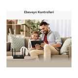 Prime Wifi AX3S, Wi-Fi 6 AX3000 Gigabit Çift Bant Kablosuz Yönlendirici, 4 Adet Otomatik Uyarlanan Wan/lan Ge Portu, Wi-Fi Güçlendirici, Homesec™ Ağ Güvenliği, Siyah