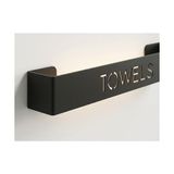 Prime Yapışkanlı Havlu Askısı Siyah Metal Havluluk Towels Yazılı Banyo Havlu Tutucu Duvar Tipi Havluluk Dikey Yatay Kullanım Modern Havlu Askılığı - 001-Beyaz - Option-1