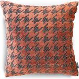 Prime Yastık Kılıfı, Kazayağı Desenli, 50X50 Cm, Kızıl Desenli, Polyester Karışımı, - 001-Renkli