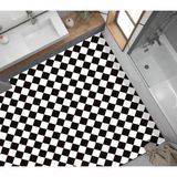 Prime Yer Kaplama Zemin Kaplama Folyosu 65X130 cm Siyah Beyaz Çapraz Desen - Option-1
