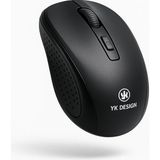Prime Yk Desıgn Kablosuz Mouse, USB Alıcılı, Sessiz Tıklama, Çok Fonksiyonlu, Akıllı Uyku Modu (Siyah)