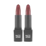Prime Yoğun Renk Veren Uzun Süre Kalıcı Nemlendirici Kadifemsi Mat Ruj - Lipstick 408 Spicy Rose (2 Paketi) - Option-1