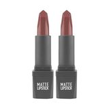 Prime Yoğun Renk Veren Uzun Süre Kalıcı Nemlendirici Kadifemsi Mat Ruj - Lipstick 409 Rose Apricot (2 Paketi) - Option-1