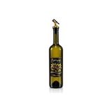 Prime Zeytinyağı ve Ayçiçek Yağı Şişesi Seti, Altın Etiket ve Yağdanlık Aparatlı, Korumalı Ahşap Standlı 750 Ml, 2 Adet, Yeşil Cam Şişe (Korumalı Standlı, Altın)