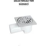 Primeaks 10X10 cm Kare Yer Süzgeci Paslanmaz Izgaralı Banyo Balkon Gider Süzgeci