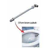Primeaks 37 cm Krom Klozet Taharet Çubuğu – Dayanıklı & Şık Tasarım
