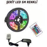 Primeaks 5 Metre Kumandalı Animasyonlu Şerit LED – Adaptörlü Tak Çalıştır Rgb Işık Seti