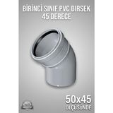 Primeaks Fırat Pvc Kapalı Dirsek 50 mm 45° Pvc Boru Dirseği