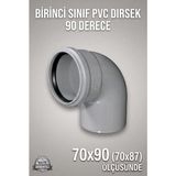 Primeaks Fırat Pvc Kapalı Dirsek 70 mm 87° Pvc Boru Dirseği
