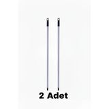 Primeaks Fırça Sapı 1 Metre Gri – Oto Fırçası Ve Yer Sil İle Uyumlu Dayanıklı Temizlik Sapı (2’Li Set)