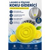 Primeaks Lavabo & Pisuvar Koku Giderici Mat | Limon Kokulu Süzgeç | Tıkanma Önleyici Hijyenik Koku Önleyici