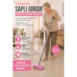 Primeaks Metal Saplı Gırgır | Eğilmeden Temizlik | Bel Dostu | Hafif Plastik Toz Küreği | Ev ve Ofis Için