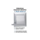 Primeaks Plastik Panjur Menfez 40x40 cm Havalandırma Banyo Wc Tuvalet Menfezi Duvar Menfezi