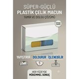 Primeaks Süper Güçlü Çelik Macun - Çok Amaçlı Tamir, Dolgu ve Yapıştırıcı Hamur (Epoksi Macun)